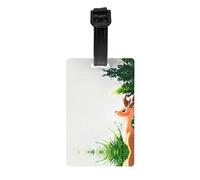 AKGFFDS Deer Looking into The Distance Printing Luggage tag Type Luggage identifier Suitable for Both Men and Women, Printed with Multifunctional and Cute Tags