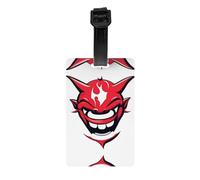 AKGFFDS Devil's Smile Printing Luggage tag Type Luggage identifier Suitable for Both Men and Women, Printed with Multifunctional and Cute Tags