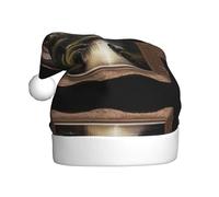 AKGFFDS Distant mountains and rivers Printing Christmas Hat for Adult material is soft and lightweight