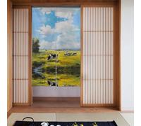AKGFFDS Door curtain 34x56in Cows on the ranch Printing good drape light-blocking and dust-proof suitable for offices and restaurants