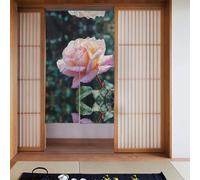 AKGFFDS Door curtain 34x56in Morning dew on roses Printing good drape light-blocking and dust-proof suitable for offices and restaurants