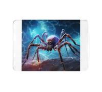 AKGFFDS Doormat floor mat 16x24in Big spider in the starry sky Printing water-absorbent Anti-slip, for front doors, entrances, and bathrooms