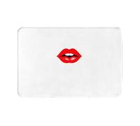 AKGFFDS Doormat floor mat 16x24in Kiss the lips Printing water-absorbent Anti-slip, for front doors, entrances, and bathrooms