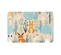 AKGFFDS Doormat floor mat 16x24in Lots of rabbits Printing water-absorbent Anti-slip, for front doors, entrances, and bathrooms
