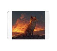 AKGFFDS Doormat floor mat 16x24in Volcano Fox Printing water-absorbent Anti-slip, for front doors, entrances, and bathrooms