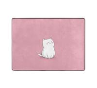 AKGFFDS Dress up as a cute kitten Printing Carpet 80x58 in Area Rug for Living Room, Office, Coffee Table, Bed, Balcony - Soft, Fluffy, Water Absorbent, Durable