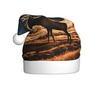 AKGFFDS Elk in the meadow Printing Christmas Hat for Adult material is soft and lightweight