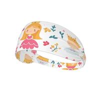 AKGFFDS Fairy tales in cartoons Printing Elastic Exercise Headband Sports Head Tie for Men and Women, Soft, Quick-Dry