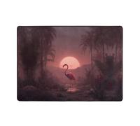 AKGFFDS Flamingos in the Morning Printing Carpet 80x58 in Area Rug for Living Room, Office, Coffee Table, Bed, Balcony - Soft, Fluffy, Water Absorbent, Durable