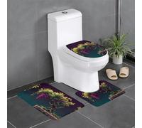 AKGFFDS Flannel anti-slip floor mat three-piece set 24x16in Grape vines on the cliff Printing thick and comfortable for bathroom, kitchen and toilet