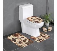 AKGFFDS Flannel anti-slip floor mat three-piece set 24x16in People of the desert Printing thick and comfortable for bathroom, kitchen and toilet
