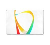 AKGFFDS Flying colored stripes Printing Flannel Fabric Carpet 60x39in Floor Mat for Living Room, Office, Coffee Table, Bed, Balcony