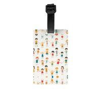 AKGFFDS Friends Dancing Happily Printing Luggage tag Type Luggage identifier Suitable for Both Men and Women, Printed with Multifunctional and Cute Tags
