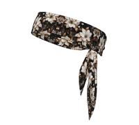 AKGFFDS Gilt Lilies Printing Sports Head Tie Headband for Men and Women, Soft & Breathable Moisture Wicking Athletic