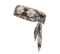 AKGFFDS Golden Lilies Printing Sports Head Tie Headband for Men and Women, Soft & Breathable Moisture Wicking Athletic