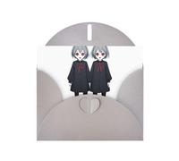 AKGFFDS Gray Holiday greeting check blank card and pearl beautiful blank note block A conjoined ghost Printing