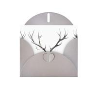 AKGFFDS Gray Holiday greeting check blank card and pearl beautiful blank note block Antler Skeleton Printing