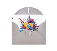 AKGFFDS Gray Holiday greeting check blank card and pearl beautiful blank note block Colour clash Printing