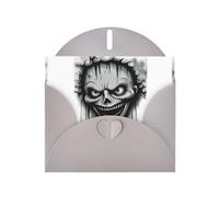AKGFFDS Gray Holiday greeting check blank card and pearl beautiful blank note block Evil ghost face Printing