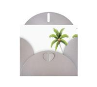 AKGFFDS Gray Holiday greeting check blank card and pearl beautiful blank note block Hainan Coconut Tree Printing