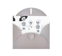 AKGFFDS Gray Holiday greeting check blank card and pearl beautiful blank note block Invisible Skeleton Printing