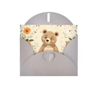 AKGFFDS Gray Holiday greeting check blank card and pearl beautiful blank note block Lost Bear Printing