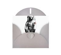 AKGFFDS Gray Holiday greeting check blank card and pearl beautiful blank note block Outer space astronaut Printing