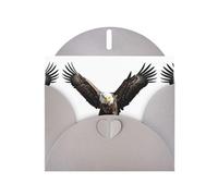 AKGFFDS Gray Holiday greeting check blank card and pearl beautiful blank note block The eagle flying high Printing