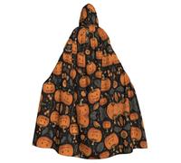 AKGFFDS Halloween adult hooded cape Artistic Jack-O'-Lantern Printing comfortable and soft with large brim suitable for dances parties and gatheringss