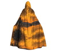 AKGFFDS Halloween adult hooded cape Broken gold on the lake Printing comfortable and soft with large brim suitable for dances parties and gatheringss