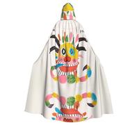 AKGFFDS Halloween adult hooded cape Graffiti Monster Printing comfortable and soft with large brim suitable for dances parties and gatheringss