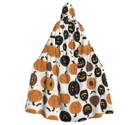 AKGFFDS Halloween adult hooded cape Jack-o'-lantern Printing comfortable and soft with large brim suitable for dances parties and gatheringss