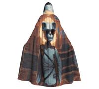 AKGFFDS Halloween adult hooded cape Technology Cat People Printing comfortable and soft with large brim suitable for dances parties and gatheringss
