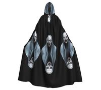 AKGFFDS Halloween adult hooded cape The devil under the cloak Printing comfortable and soft with large brim suitable for dances parties and gatheringss