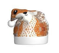 AKGFFDS Happy Fox Printing Christmas Hat for Adult material is soft and lightweight
