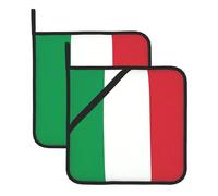 AKGFFDS italy flag Printing Square heat-proof pot holders (set of two) 8x8 in : Quality fabrics, Anti-scalding and easy to clean