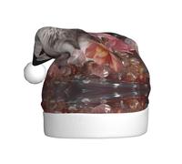 AKGFFDS Kitten by the crystal Printing Christmas Hat for Adult material is soft and lightweight