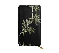 AKGFFDS Leather Long Clutch Wallet Peaceful Olive Branch Printing Comfortable and Lightweight Zipper Closure for Storing Coins and Credit Cards.