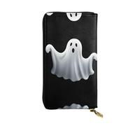 AKGFFDS Leather Long Clutch Wallet The Floating Ghost Printing Comfortable and Lightweight Zipper Closure for Storing Coins and Credit Cards.