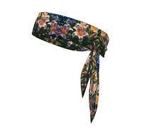 AKGFFDS Lilies in Bloom Printing Sports Head Tie Headband for Men and Women, Soft & Breathable Moisture Wicking Athletic