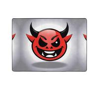 AKGFFDS little devil smiley face Printing Carpet 80x58 in Area Rug for Living Room, Office, Coffee Table, Bed, Balcony - Soft, Fluffy, Water Absorbent, Durable