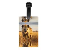 AKGFFDS Lonely Hyena Printing Luggage tag Type Luggage identifier Suitable for Both Men and Women, Printed with Multifunctional and Cute Tags