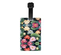 AKGFFDS Lotus Pattern Printing Luggage tag Type Luggage identifier Suitable for Both Men and Women, Printed with Multifunctional and Cute Tags