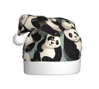 AKGFFDS Lying giant pandas Printing Christmas Hat for Adult material is soft and lightweight