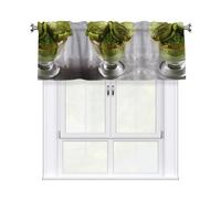 AKGFFDS Matcha ice cream Printing Curtain Valance 54x18in for Kitchen, Bathroom, Laundry Room, and Studio Decor