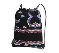 AKGFFDS Men's and women's Devil's tentacles Printing drawstring backpacks, sports and fitness outdoor bags, waterproof and durable
