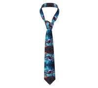 AKGFFDS Men's Necktie Big spider in the starry sky Printing Soft & Comfortable, Non-Deforming, Fade-Resistant, Durable with Excellent Verticality