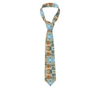 AKGFFDS Men's Necktie life of the ancients Printing Soft & Comfortable, Non-Deforming, Fade-Resistant, Durable with Excellent Verticality