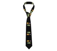 AKGFFDS Men's Necktie The blinking little sir Printing Soft & Comfortable, Non-Deforming, Fade-Resistant, Durable with Excellent Verticality