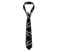 AKGFFDS Men's Necktie Violent lightning Printing Soft & Comfortable, Non-Deforming, Fade-Resistant, Durable with Excellent Verticality